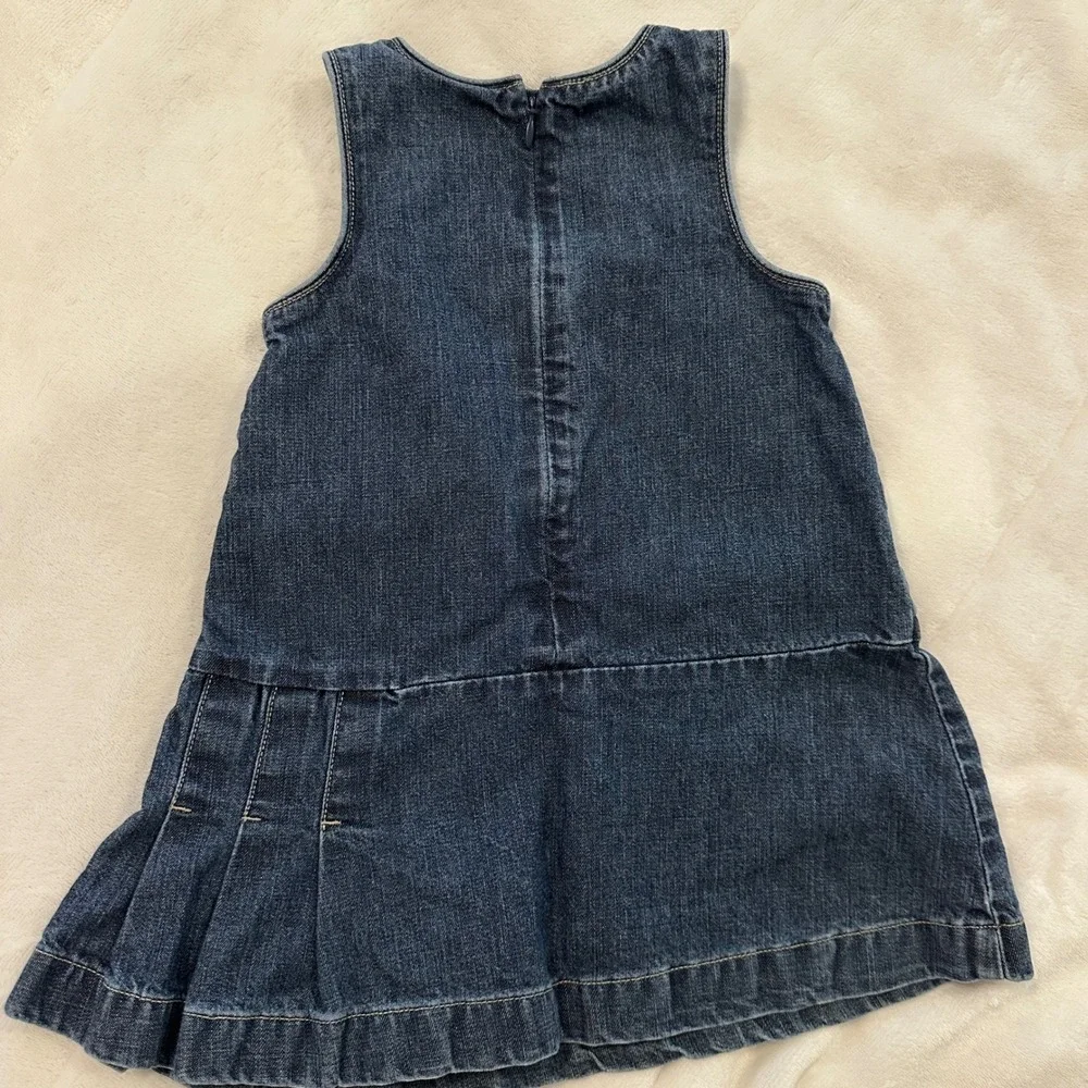 Old Navy Toddler Girl Denim Dress 18-24 Months Pinafore Buckle‎ Pleated